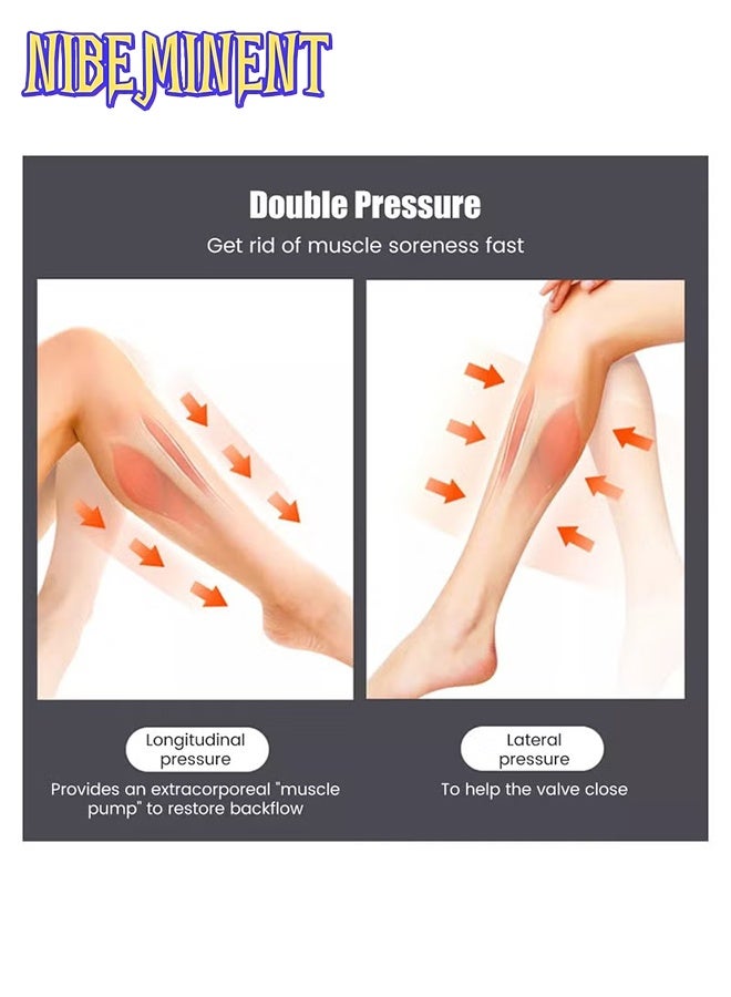 NIBEMINENT 2pcs Electric Leg Massager, Rechargeable Calf Air Compression Massager, Can Heat The Feet, Legs, Thighs And Knees, Cordless Leg Massager, Easy To Use Muscle Relaxation, Automatic Pressure Kneading - Image 2
