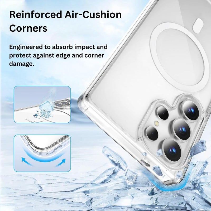 ShieldTech PC & TPU Back Cover for Samsung Galaxy S24 Ultra 5G | Mag-Safe Compatible | Transparent Mobile Phone Cover for Samsung Galaxy S 24 Ultra 5G / Samsung S24 Ultra 5G Transparent Back Cover - Image 4