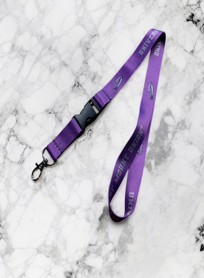 Desert Cactus University of Mount Union Lanyard Purple Raiders Car Keys ID Badge Holder Keychain Detachable Breakaway Snap Buckle (Purple) - Image 5