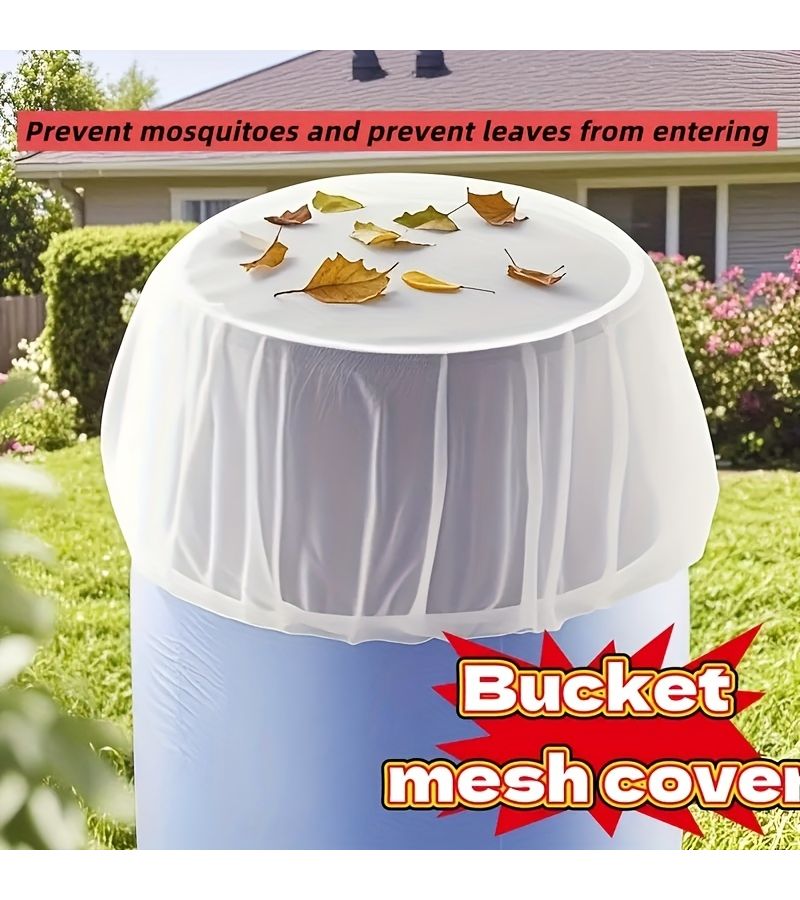 2 Pcs Outdoor Water Tank Leaf Protection Nets Mesh Filter Cover For Garden Lawn Rain Barrel Filtration And Debris Guard - Image 5