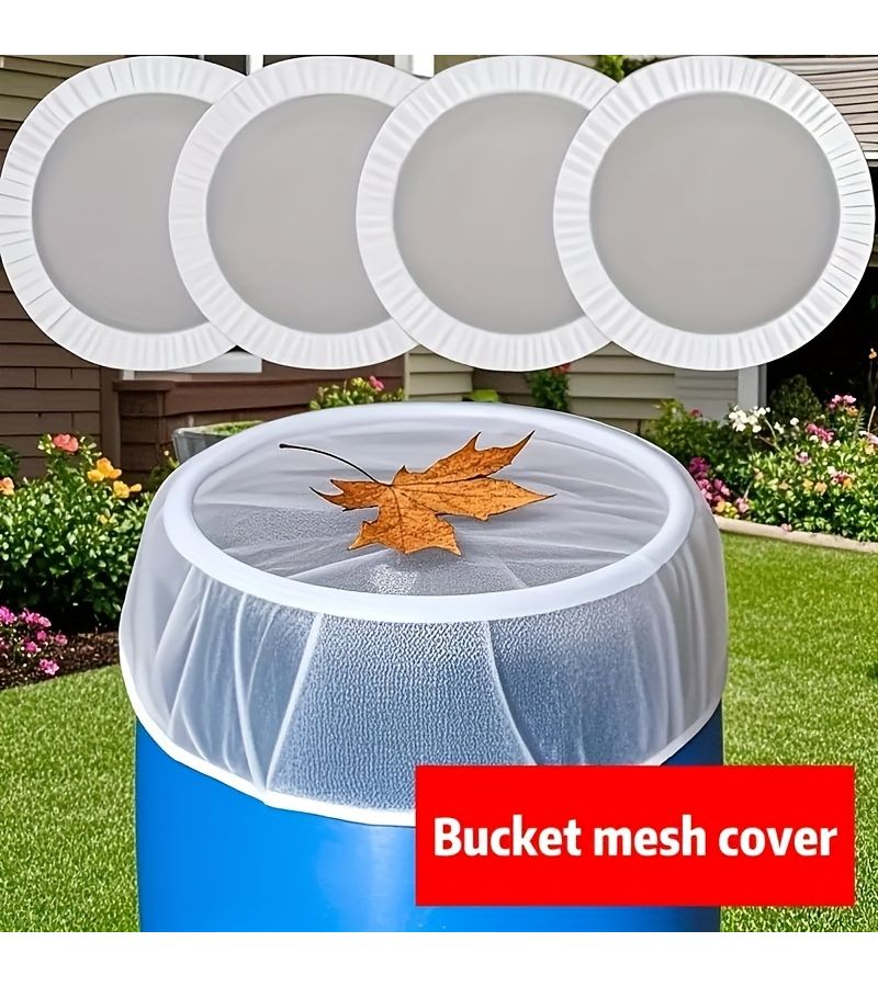 2 Pcs Outdoor Water Tank Leaf Protection Nets Mesh Filter Cover For Garden Lawn Rain Barrel Filtration And Debris Guard - Image 3