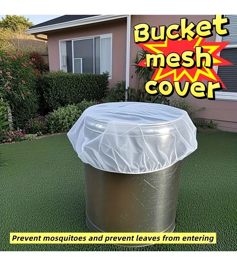 2 Pcs Outdoor Water Tank Leaf Protection Nets Mesh Filter Cover For Garden Lawn Rain Barrel Filtration And Debris Guard - Image 1
