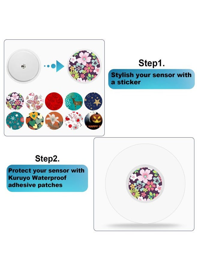 Kuruyo Libre 3 Sensor Covers & Stickers Freestyle Waterproof Adhesive Patches Hypoallergenic and Latex-Free Over Patch Clear Tape Strong Adhesion Long-Lasting 40 Pack - Image 3