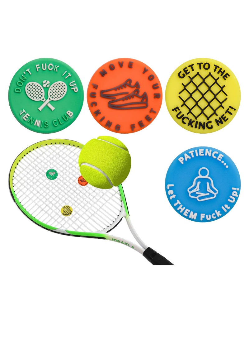 SYOSI 4PCS Tennis Damper Funny Tennis Racket Silica gel Shock Absorber Absorber to Reduce Vibration dampener Unique Vibration Dampener and Tennis Equipment Gift Great for Tennis Players