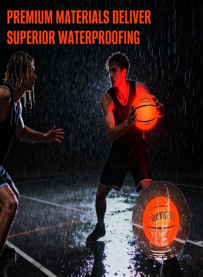 SETOXYX Glow in The Dark Basketball, Light Up Basketball for Teen Boy, Official Size 7 with 6 Spare Batteries, Birthday for Boys & Girls 6-15+ Year Old, Outdoor Sports Night Toy - Image 5