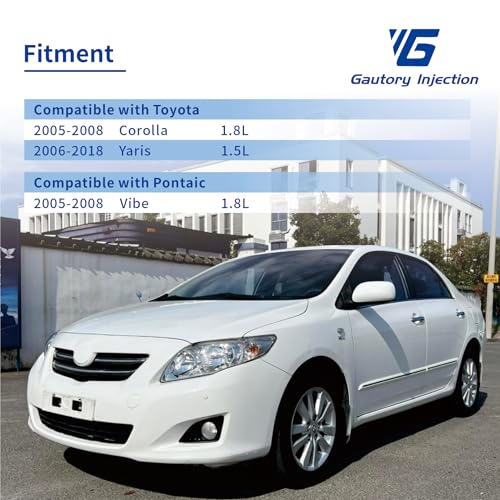 Gautory 232500D050 Fuel Injectors Stainless Steel Compatible with 20052008 Toyota CorollaPontiac Vibe 18L 20062018 Toyota Yaris 15L Replaces 2320922090 FJ847 - Image 3