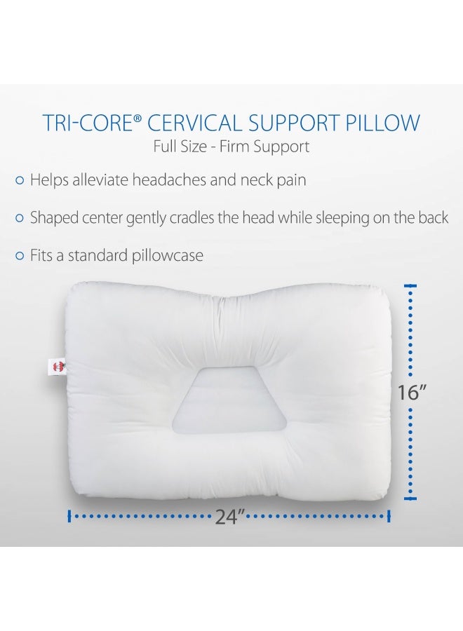Core Products Original TriCore FirmCervical Support Pillow for Neck Shoulder  Back Pain ReliefErgonomic Orthopedic Contour Pillow for Back and Side SleepAssembled in USA Firm Full Size - Image 5