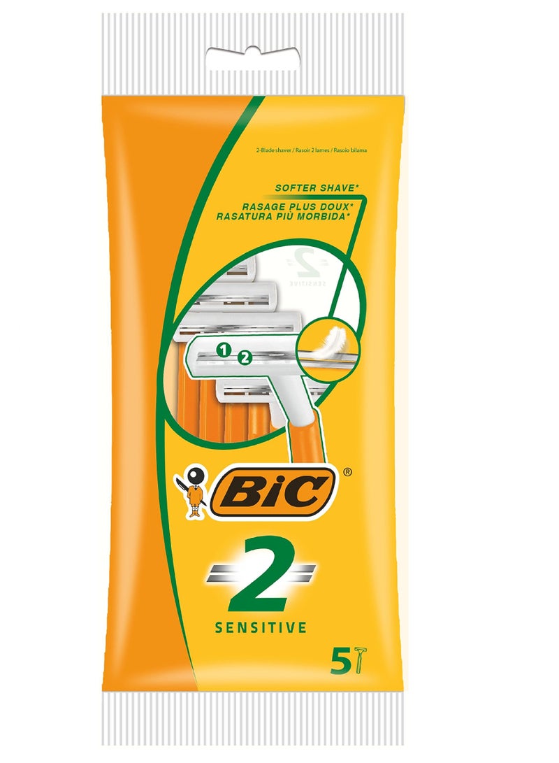 Bic BIC2 SOFTER SHAVE SENSITIVE 5'S 