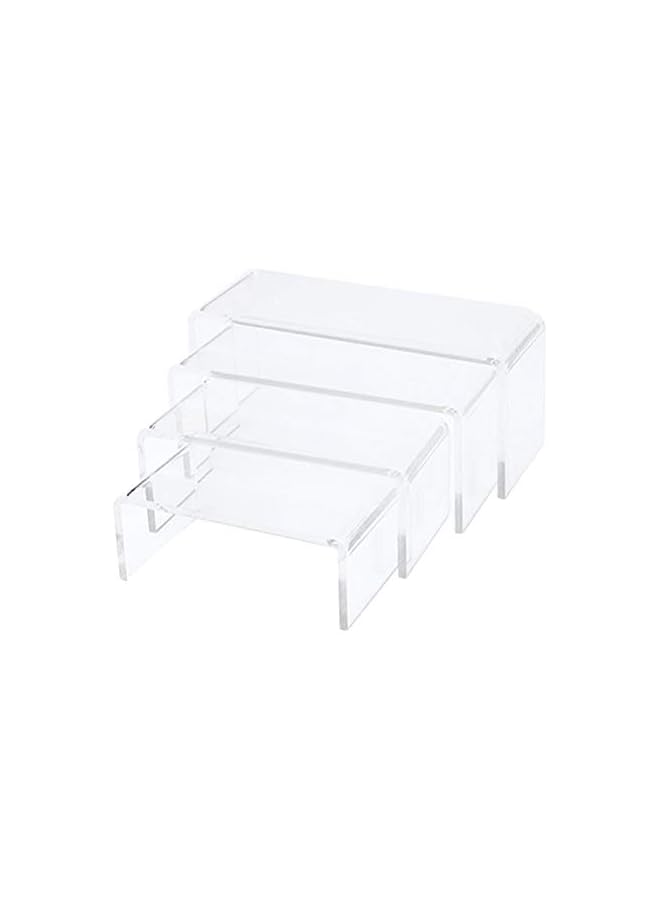 The Bros 4Pcs Acrylic Risers Display Clear Showcase Shelf Figures Buffets Cupcakes Jewelry Display Stands for Table Decorations - Image 2