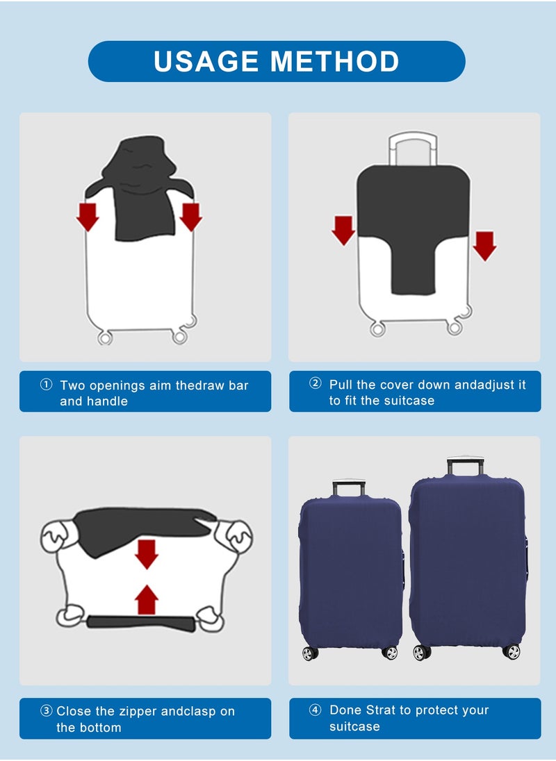 URbazaar Elastic Travel Luggage Cover Travel Suitcase Protective Cover for Trunk Case Apply to 18-30 inch luggage Suitcase Cover  - Image 5
