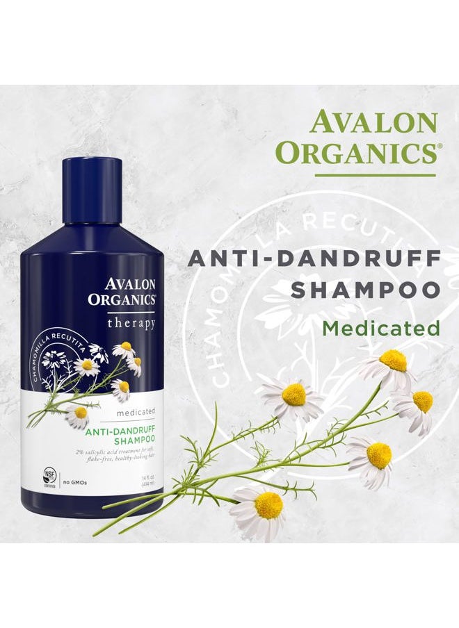 Avalon Organics Therapy Medicated Anti-Dandruff Shampoo for Soft, Flake-Free Hair, 14 Fluid Ounces  - Image 2