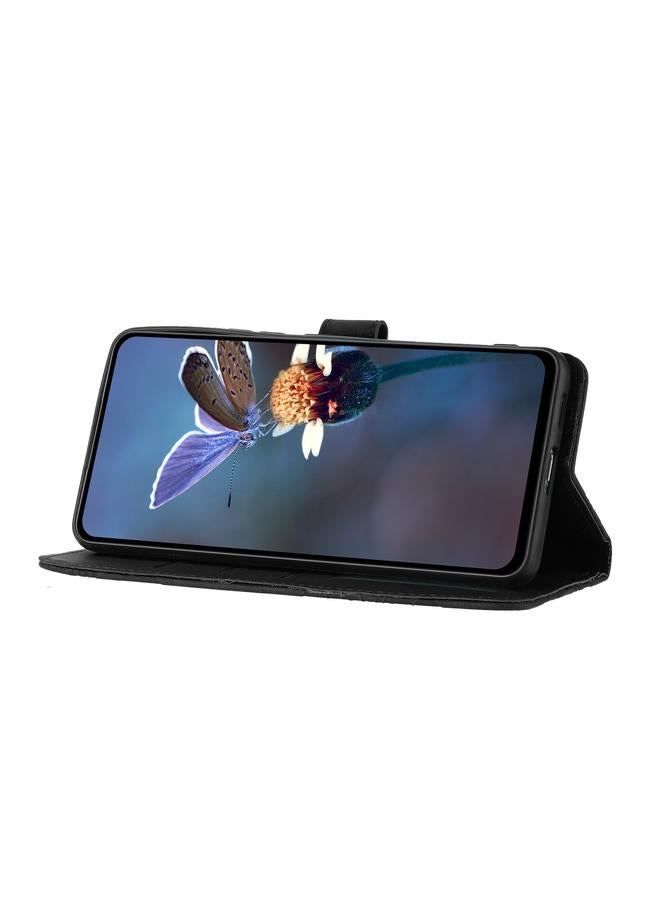 اس-توب جراب لهاتف موتورولا إيدج 50 5G، جراب هاتف جلدي بنقشة زهور - Image 5