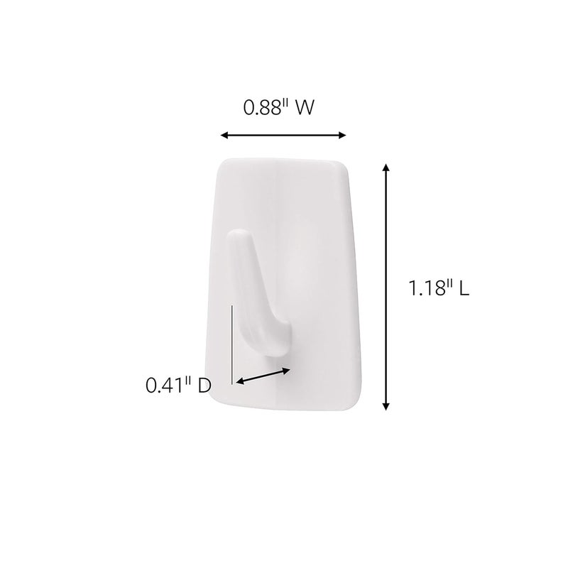 Command Command Micro Plastic Multifunctional Self Adhesive Plastic Hooks for Walls Pack of 3 Hooks 4 str - Image 3