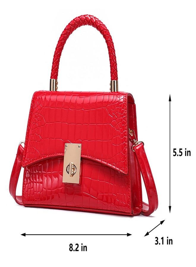 JHVYF Women Small Crossbody Bags Shoulder Bag Classic Satchel Handbags Ladies Cute Purses Satchels bag mini purse for women, 1 Red, 2.29 liters - Image 5