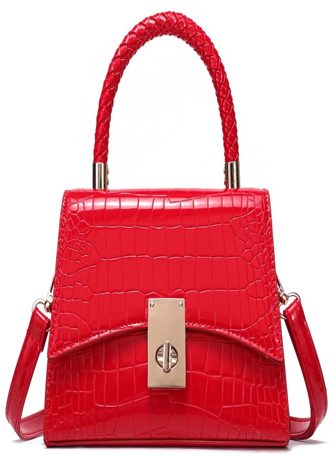 JHVYF Women Small Crossbody Bags Shoulder Bag Classic Satchel Handbags Ladies Cute Purses Satchels bag mini purse for women, 1 Red, 2.29 liters - Image 1