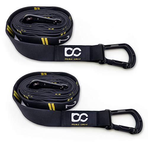 Double Circle Quick Adjust Numbered Straps for Gymnastic Rings - Carabiner System and Exercise Video Guide for Full Body Workout, Calisthenics, and Home Gym - Image 1