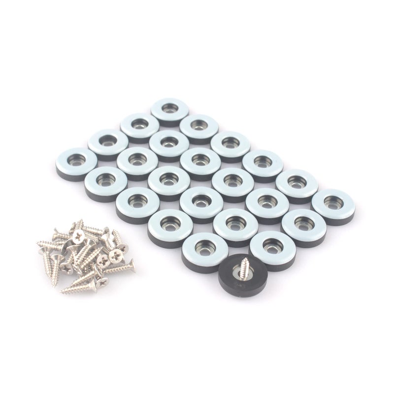 CSFMC CSFMC Teflon Furniture Sliders Pads24 Pack 78 inch22mm BaseTableChairCabinetSofa Small Size PTFE GlidesStainless Steel Screw on Protect The FloorHeavy Duty Sliding Block for Furniture 