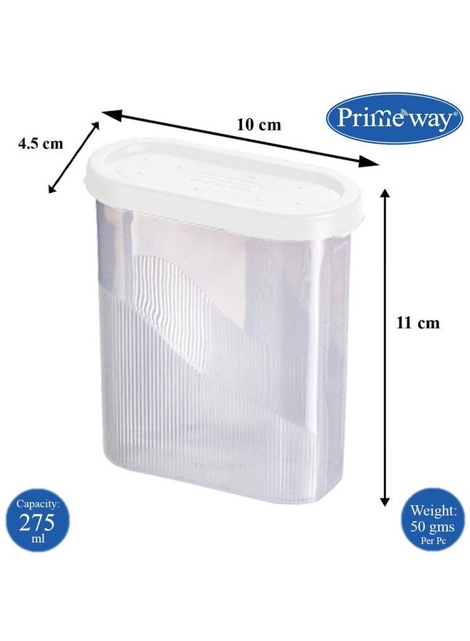 Primeway براميل حفظ الطعام محكمة الإغلاق من برايم واي® | حاويات التوابل | صناديق المسالا | حاويات المطبخ للثلاجة | 275 مل لكل منها | عبوة من 16 قطعة (أبيض) - Image 4
