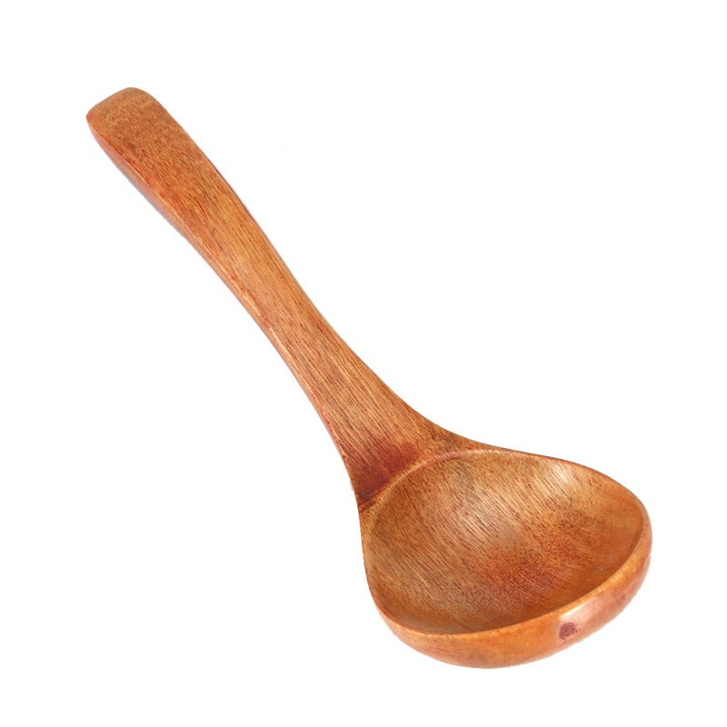 Natural Wooden Ladle: Brown Spoon, High Quality Natural Wood, Healthy Non-toxic - Heat Resistant, Long Handle Spoon for Chef Home Cook Kitchen Novice - Image 4