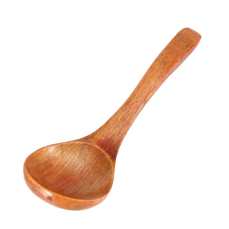 Natural Wooden Ladle: Brown Spoon, High Quality Natural Wood, Healthy Non-toxic - Heat Resistant, Long Handle Spoon for Chef Home Cook Kitchen Novice - Image 3