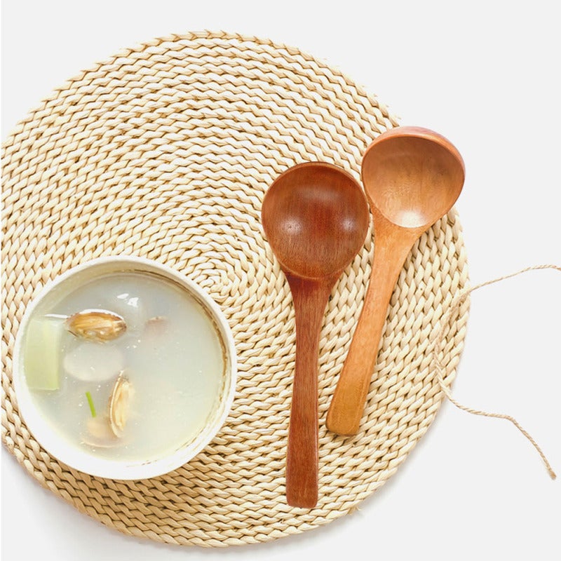 Natural Wooden Ladle: Brown Spoon, High Quality Natural Wood, Healthy Non-toxic - Heat Resistant, Long Handle Spoon for Chef Home Cook Kitchen Novice - Image 5