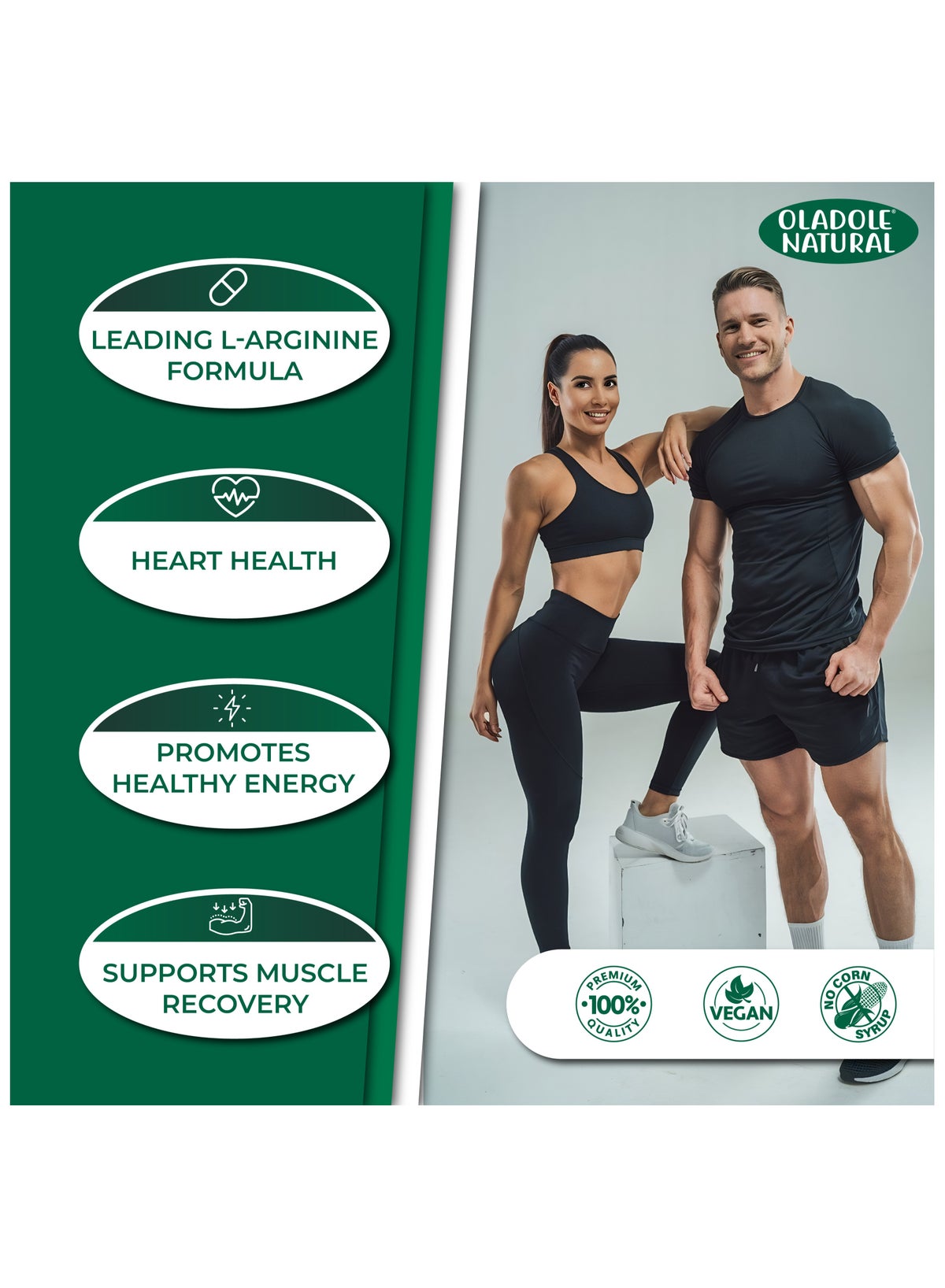 Oladole Natural Double Strength L-Arginine Tablets 1000mg 120'S