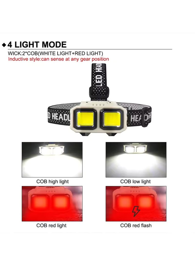 تي بي إٍس ديزاين مصباح رأس TBS DESIGN BV-13 LED عالي الطاقة ومقاوم للماء مع ضوء أحمر SOS للتخييم وصيد الأسماك - Image 5