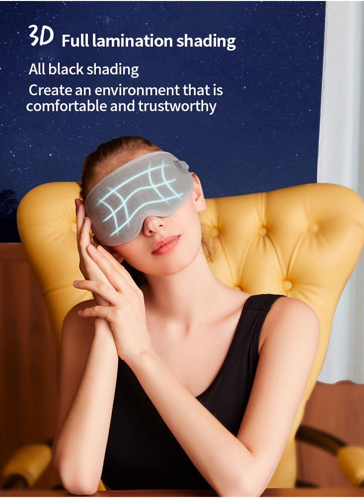 MileMelo Graphene Heating And Warmth Eye Mask, Lightweight, Portable, Travel, Camping, Hot Compress, 3-Stage Temperature Control, Soothing Sleep Eye Mask (Honeycomb Technology Fabric)  - Image 3