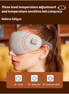 MileMelo Graphene Heating And Warmth Eye Mask, Lightweight, Portable, Travel, Camping, Hot Compress, 3-Stage Temperature Control, Soothing Sleep Eye Mask (Honeycomb Technology Fabric)  - Image 5