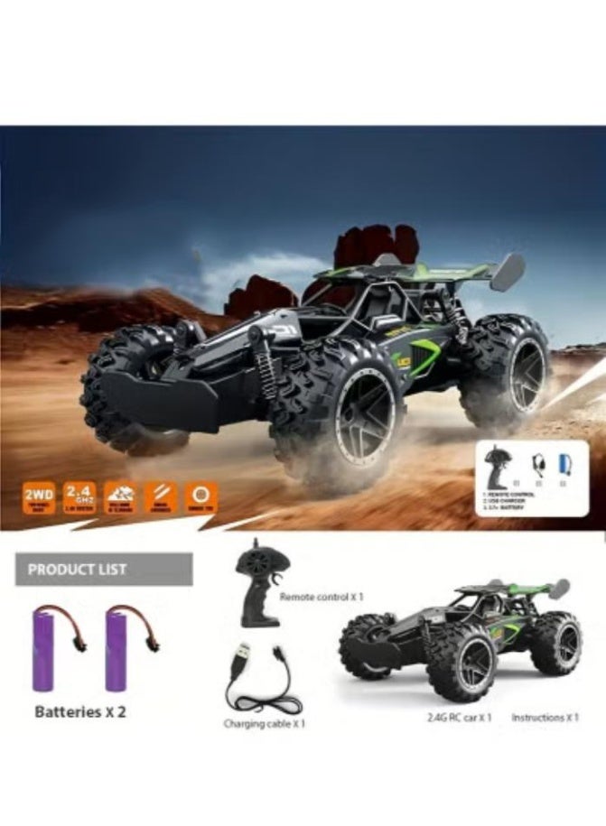 Arabest Small High-speed Off-road 2.4 G Remote Control Car Drift Adapted To The Anti-collision Setting Of Various Sections Of Rubber Large Tire, 2WD RC Car with Hand Control，Dual Batteries Switch Toy Car At Any Time，Gifts Toy for Boys Girls, Blue - Image 5