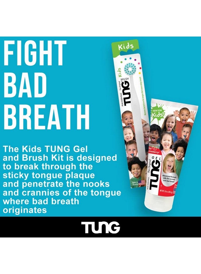 Peak Essentials The Original TUNG Brush Tongue Cleaner Gel for Kids, Kids Tongue Cleaner Paste, Children's Tongue Scraper, Childs Tongue Scrubber, Fight Bad Breath, Made in USA (Set of 2) - Image 3