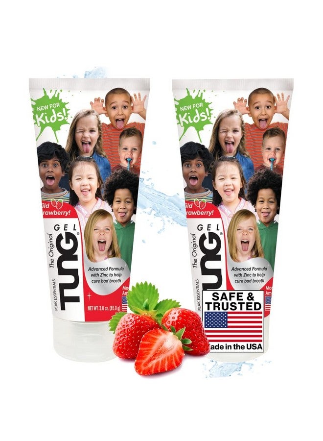 Peak Essentials The Original TUNG Brush Tongue Cleaner Gel for Kids, Kids Tongue Cleaner Paste, Children's Tongue Scraper, Childs Tongue Scrubber, Fight Bad Breath, Made in USA (Set of 2) - Image 1