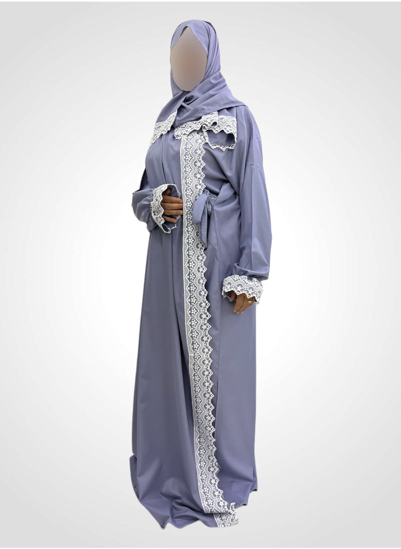AL-HRAER - A Very Soft And Comfortable Lace Prayer Dress Consisting Of One Piece That Covers The Whole Body With A Uniform And  Wide Size Suitable For All Bodies - Image 1