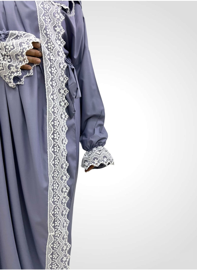 AL-HRAER - A Very Soft And Comfortable Lace Prayer Dress Consisting Of One Piece That Covers The Whole Body With A Uniform And  Wide Size Suitable For All Bodies - Image 1