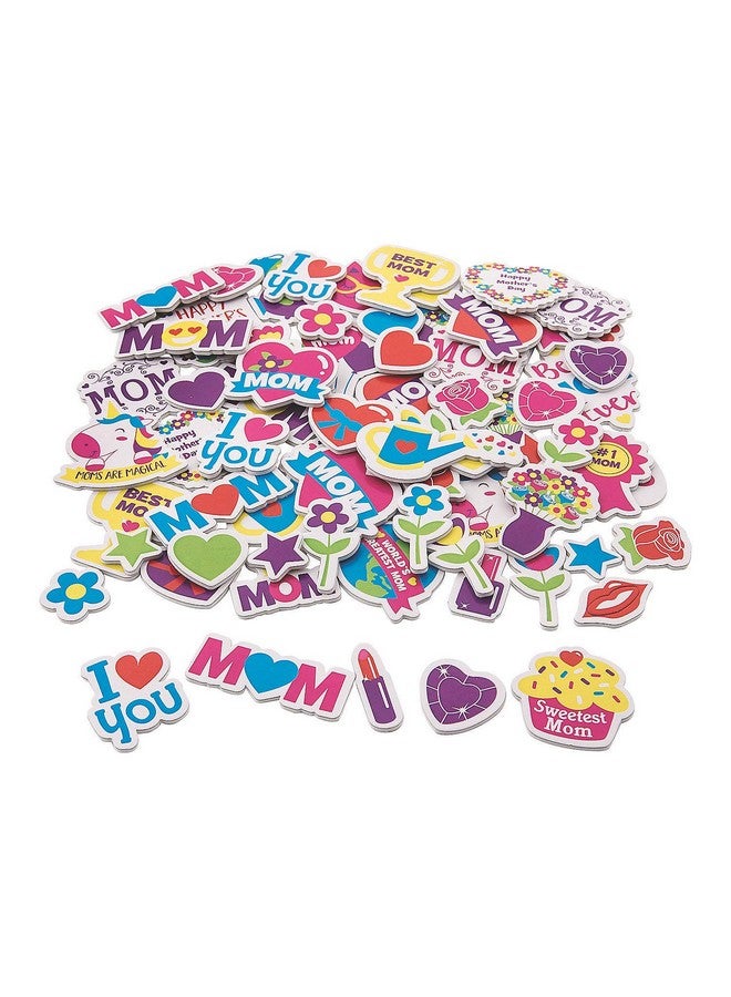 Fun Express Mother's Day Stickers and Foam Shapes - Bulk 300 Pack - DIY Crafts for Kids and Fun Home Activities - Image 1