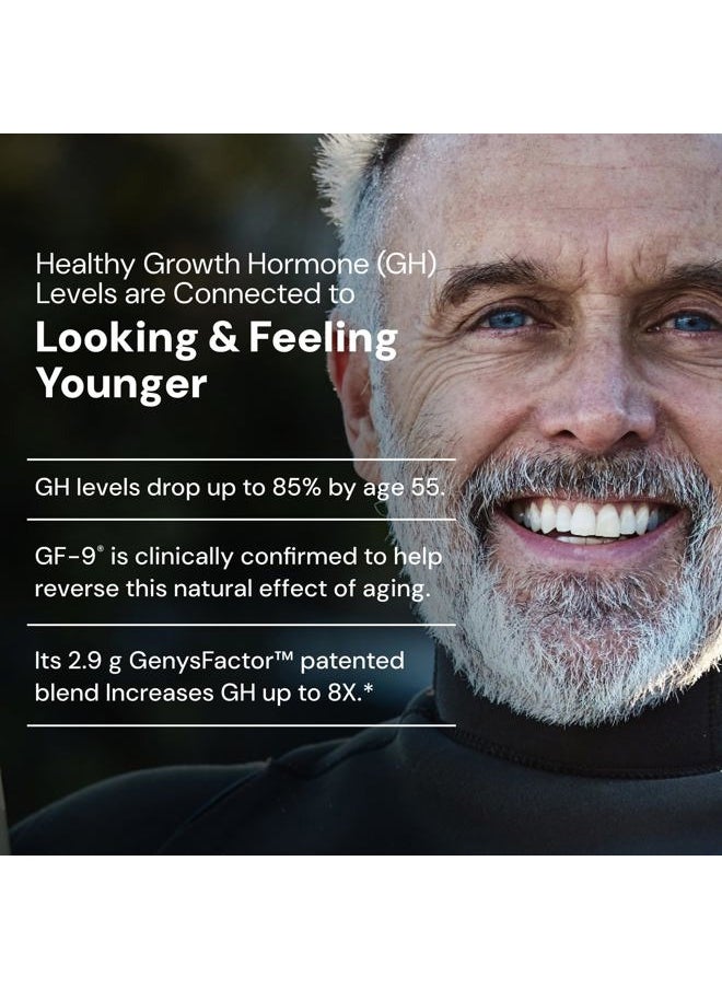 GF-9 – HGH Boosting Supplement for Men – Workout Complex for Men – Support Energy, Endurance, Sleep, 120 Ct (30-Day Supply)