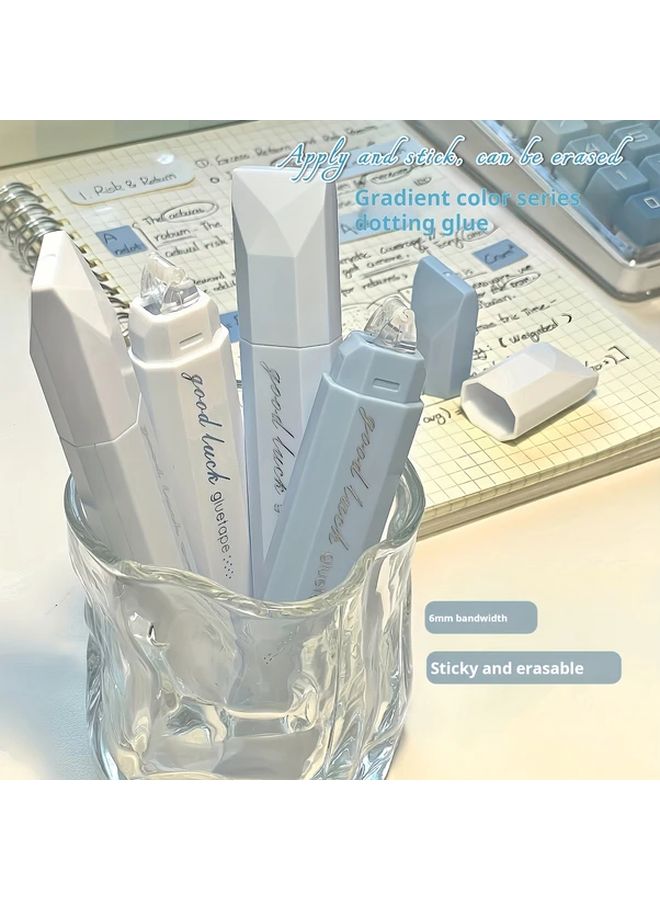 عصي غراء نقطية ثنائية الطرف بتدرج وردي 4 قطع، إمدادات حرفية قابلة للمسح كبيرة السعة دوارة - Image 2