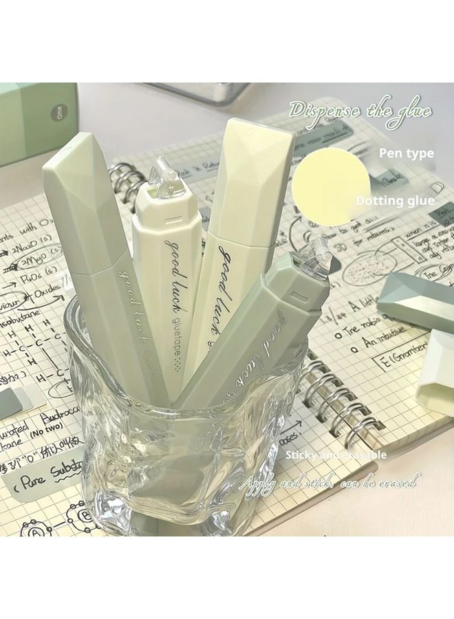 عصي غراء نقطية ثنائية الطرف بتدرج وردي 4 قطع، إمدادات حرفية قابلة للمسح كبيرة السعة دوارة - Image 4