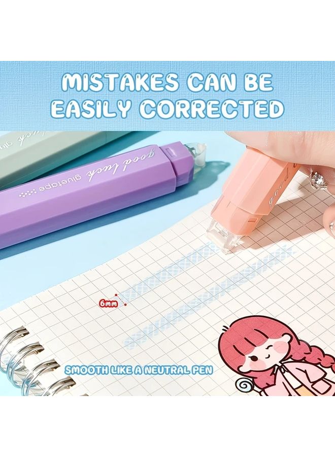 عصي غراء نقطية ثنائية الطرف بتدرج وردي 4 قطع، إمدادات حرفية قابلة للمسح كبيرة السعة دوارة - Image 5