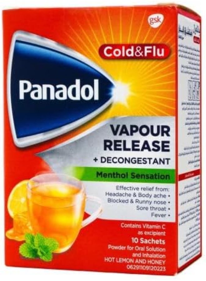 Panadol Cold and Flu Vapour Release and Decongestant Sachets