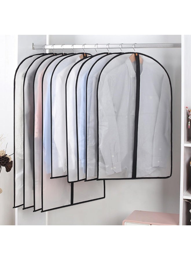 Extra Long Dress Garment Bags 60in Clear Hanging Lightweight Breathable Dust Cover with Study Full Zipper for Storage Clothes and Travel Pack of 6 - Image 3