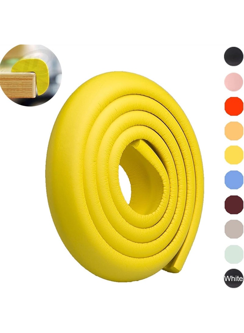 Protective edge strip for child safety, 2-meter foam pad, safety shock absorber for table corners, yellow color. - Image 4