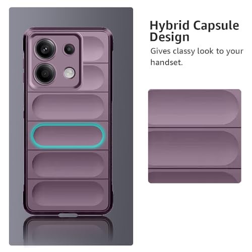 Winble Down Jacket Series Silicone Back Cover Case for Mi Redmi Note 13 Pro 5G | Camera Protection Anti-Slip Grip Design | Protective Back Cover Case for Redmi Note 13 Pro 5G (Lavender) - Image 4