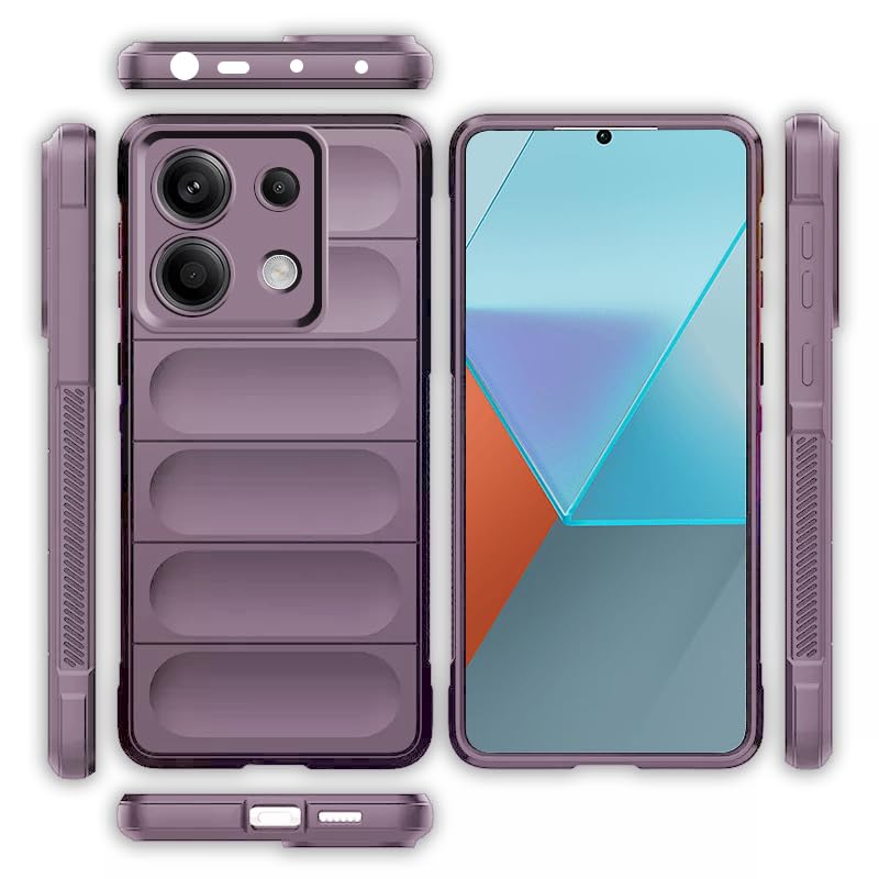 Winble Down Jacket Series Silicone Back Cover Case for Mi Redmi Note 13 Pro 5G | Camera Protection Anti-Slip Grip Design | Protective Back Cover Case for Redmi Note 13 Pro 5G (Lavender) - Image 5