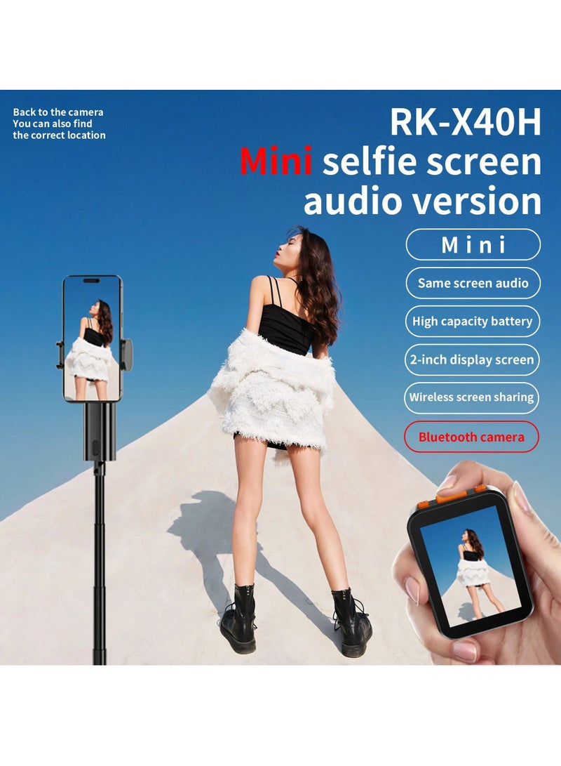 BlueFire 2-Inch Mini Selfie Screen Monitor with Audio Sync – Vlog Remote Control for iPhone & Android (20M Range, 850mAh Rechargeable, Type-C, 4-Button Touch) – Portable 64mm HD Screen for YouTube/TikTok Content Creators  - Image 3