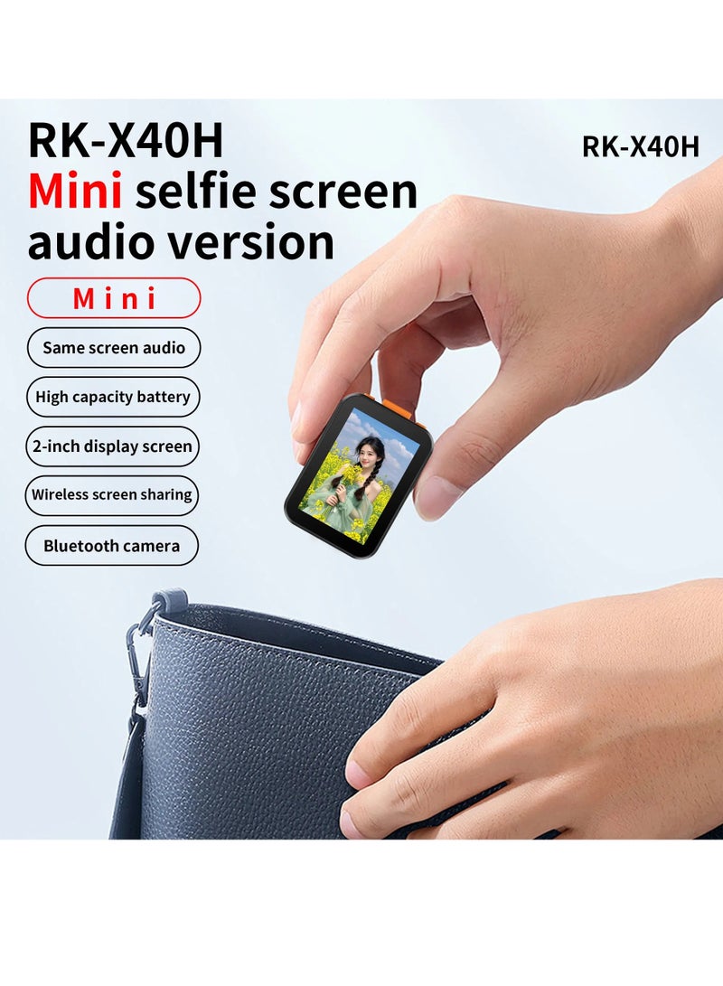 BlueFire 2-Inch Mini Selfie Screen Monitor with Audio Sync – Vlog Remote Control for iPhone & Android (20M Range, 850mAh Rechargeable, Type-C, 4-Button Touch) – Portable 64mm HD Screen for YouTube/TikTok Content Creators  - Image 4