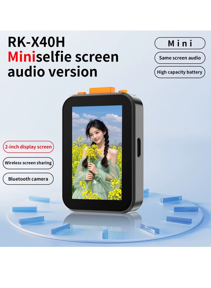 BlueFire 2-Inch Mini Selfie Screen Monitor with Audio Sync – Vlog Remote Control for iPhone & Android (20M Range, 850mAh Rechargeable, Type-C, 4-Button Touch) – Portable 64mm HD Screen for YouTube/TikTok Content Creators  - Image 5