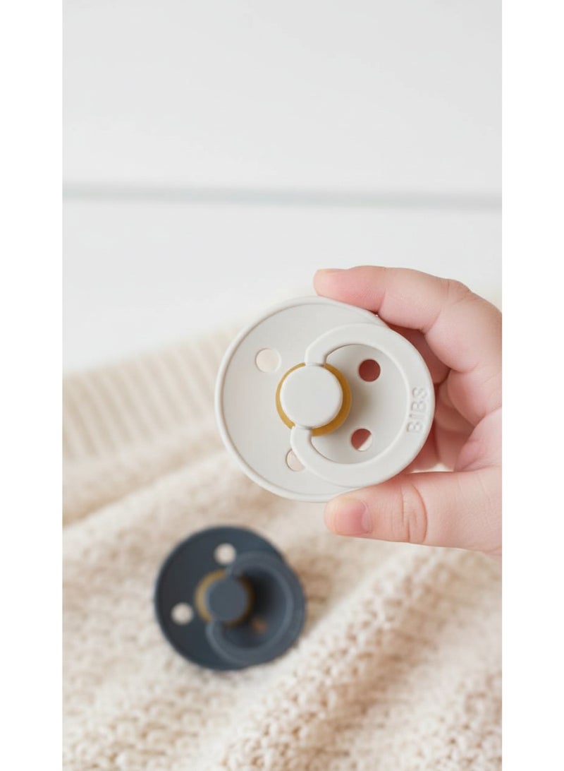 BIBS Pacifier Natural Rubber Round Nipple  0+M - Image 2
