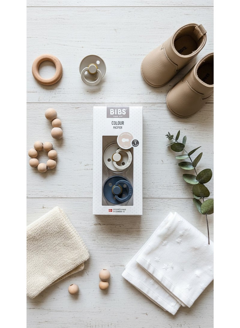 BIBS Pacifier Natural Rubber Round Nipple  0+M - Image 1