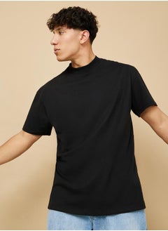 Mock Neck Oversize T Shirt